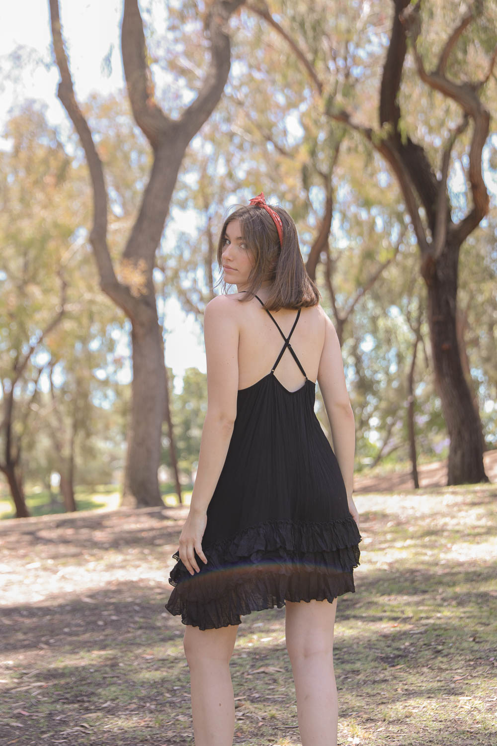 3-Layer Ruffle Slip Dress