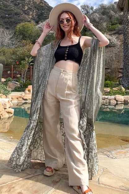 Paisley Free Flow Kimono Leto Collection