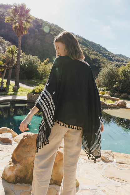 Aztec Embroidered Tunic Kimono