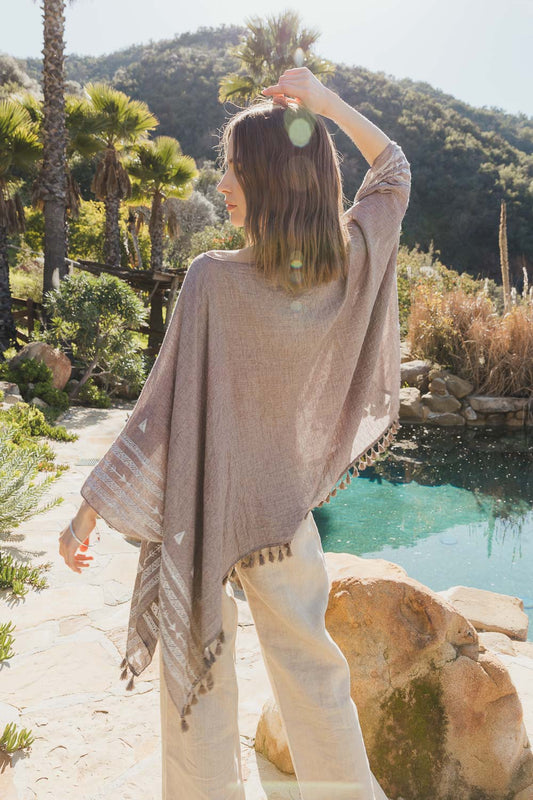 Aztec Embroidered Tunic Kimono