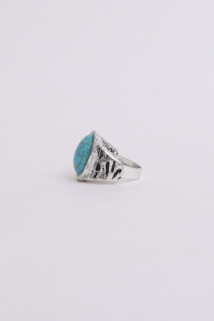 Bohemian Oval Cut Turquoise Ring Jewelry