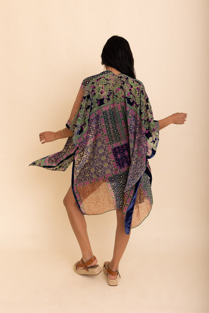 Boho Bliss Burnout Velvet Kimono