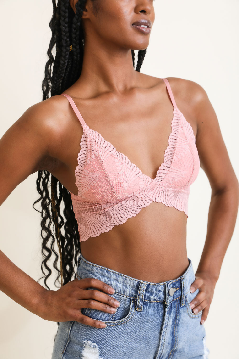 Butterfly Scallop Lace Bralette