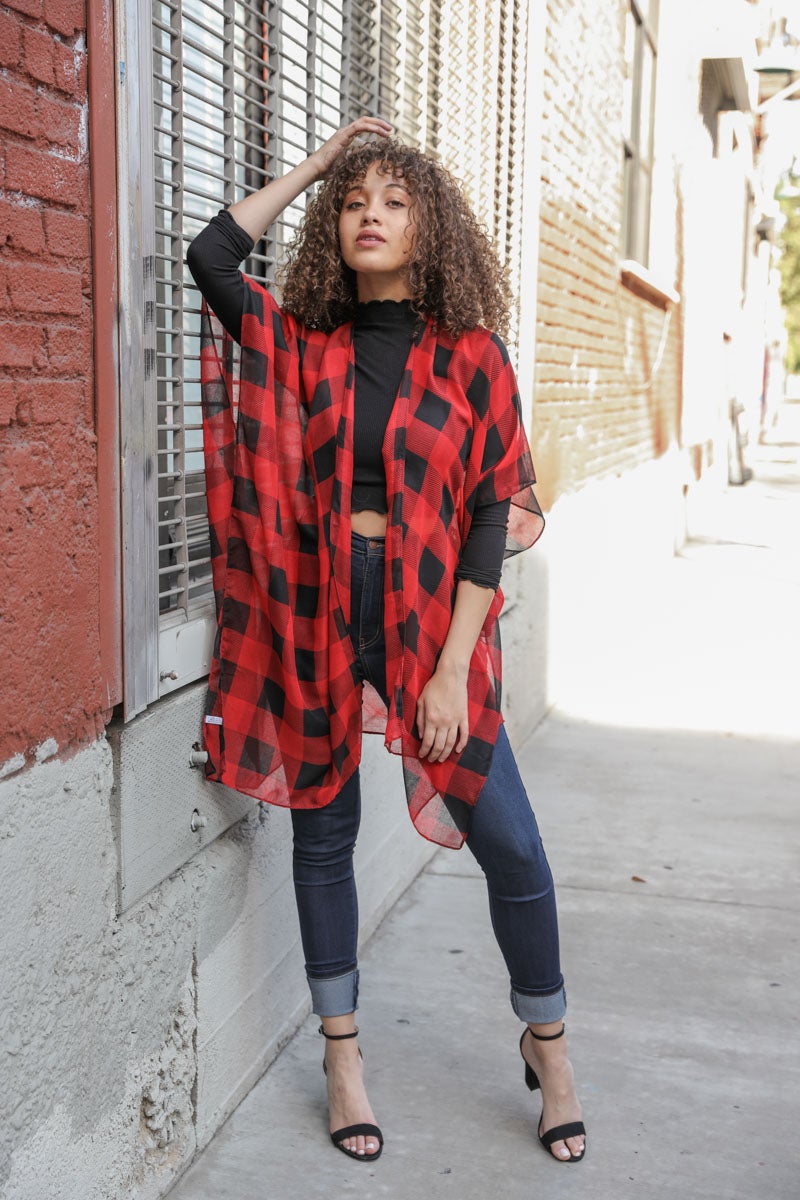 Classic Lightweight Buffalo Check Kimono