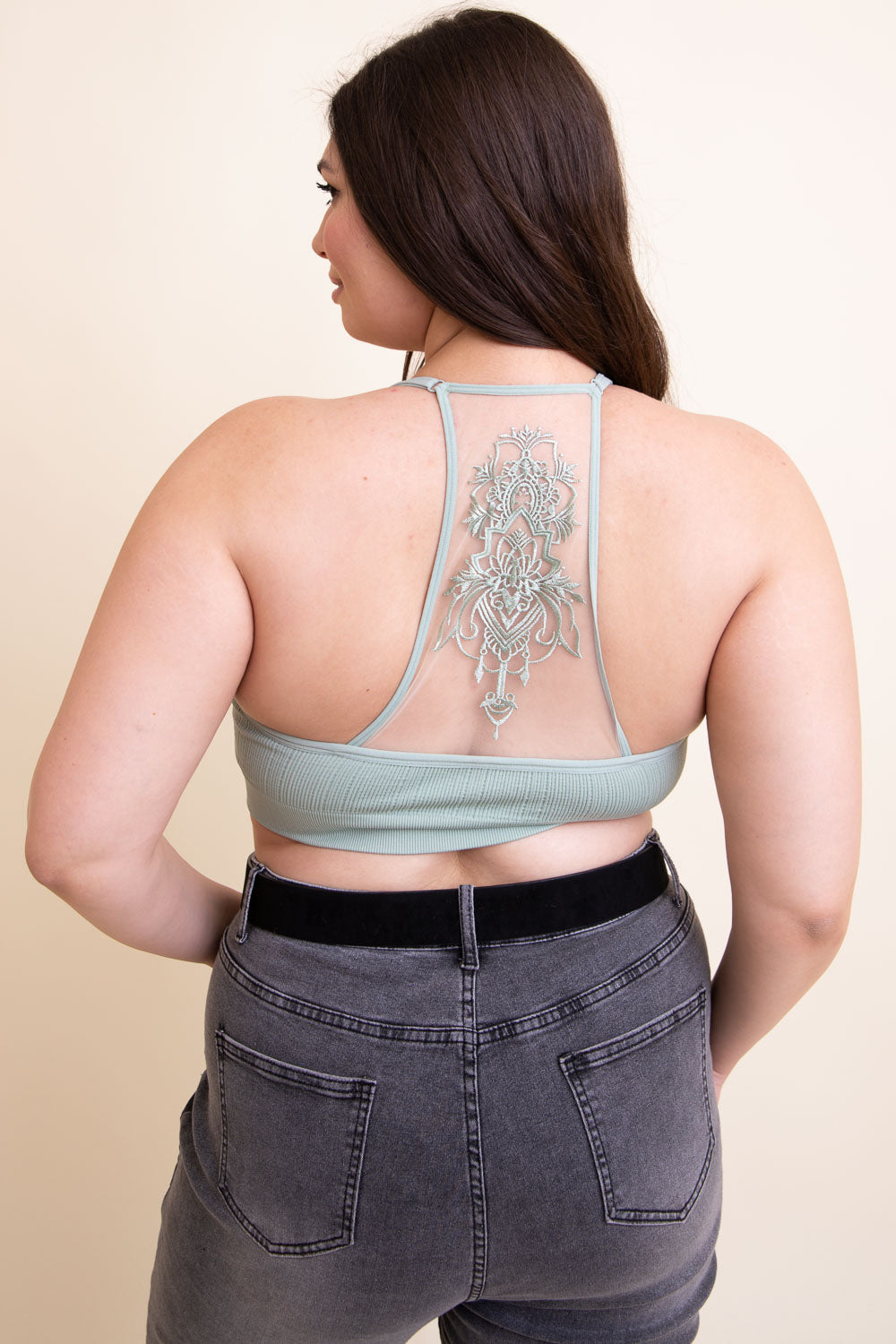 Plus Size Tattoo Back Bralette