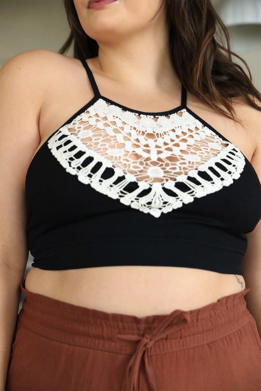 Crochet Lace Bralette Plus Size