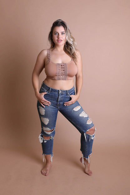 Eye Lace Applique Bralette