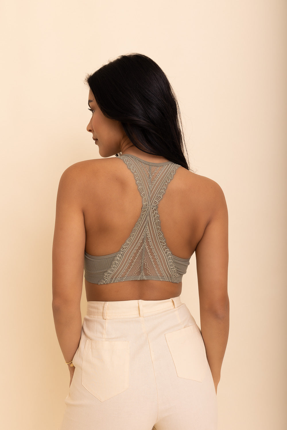 Lacey Racerback Seamless Bralette Small / Sage